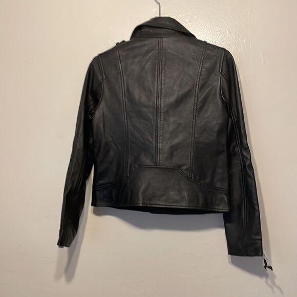 Sam Edelman genuine lamb leather biker jacket size XS, NWT - Picture 7 of 11